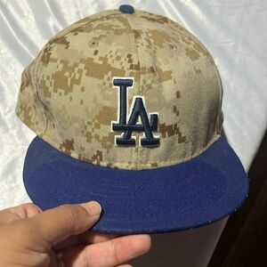 LA Dodger Camo Hat size 8